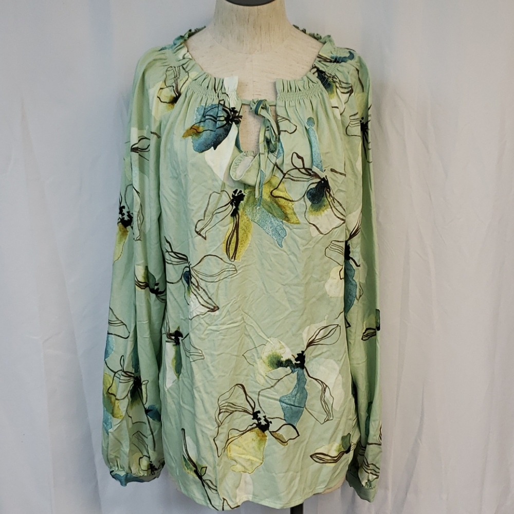 A New Day Ruffled Flowy Top